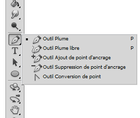 Photoshop outil plume