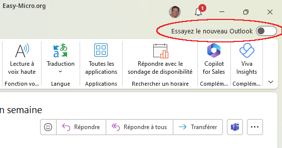 Essayez le nouveau Outlook