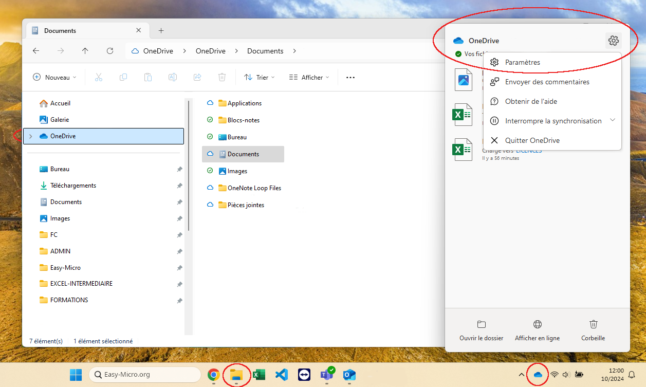 Microsoft OneDrive sur son ordinateur