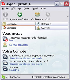 Le téléphone par IP et messagerie instantanée Skype