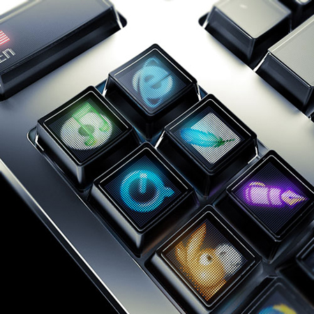 Clavier à dispositif d'affichage miniature