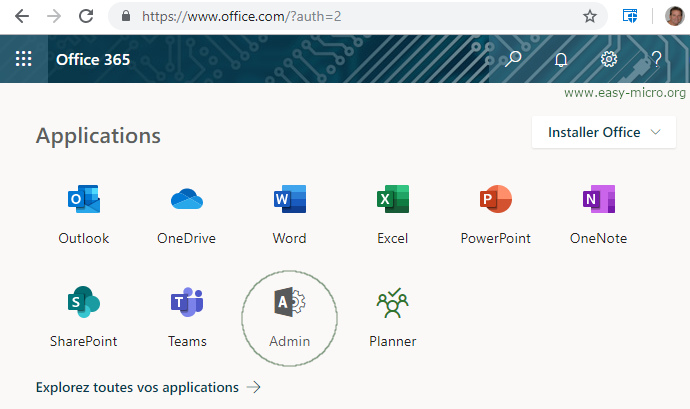 Portail Microsoft 365