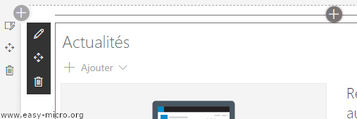 Composants WebPart et sections SharePoint