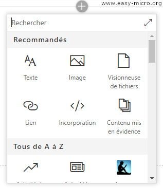Composants WebPart SharePoint