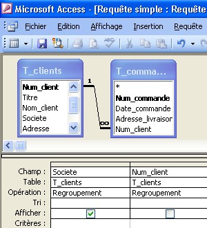 Requête sous Access 2003