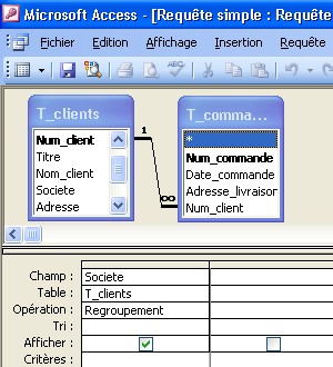 Requête sous Access 2003