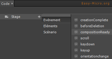 Editeur de code Edge Animate