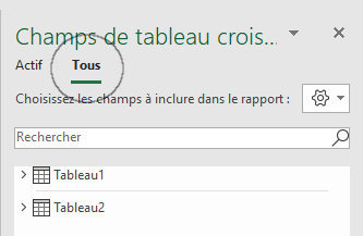 Excel Tableau croisé dynamique