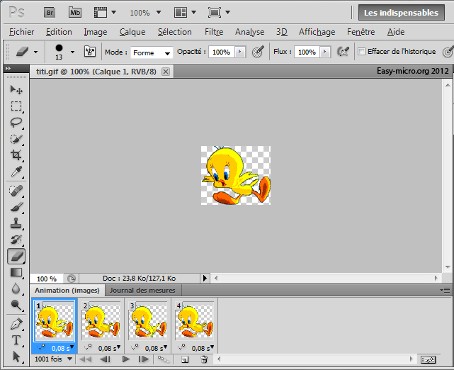 PhotoShop - Fenêtre animation