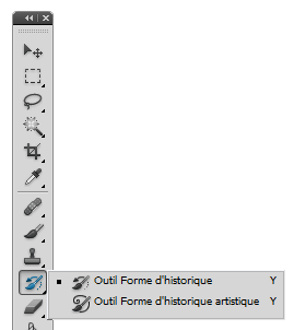 Photoshop outil forme d'historique