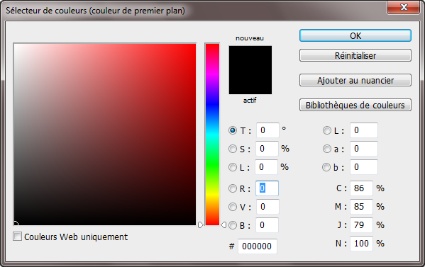 Photoshop sélecteur de couleurs