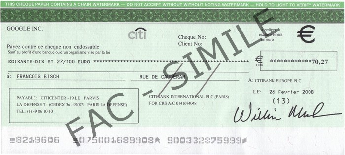 Cheque Google Adsense