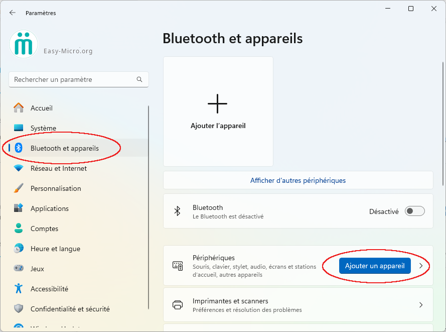 Paramètres Windows 11