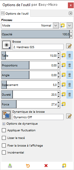 GIMP par Easy-Micro - Les options de peinture